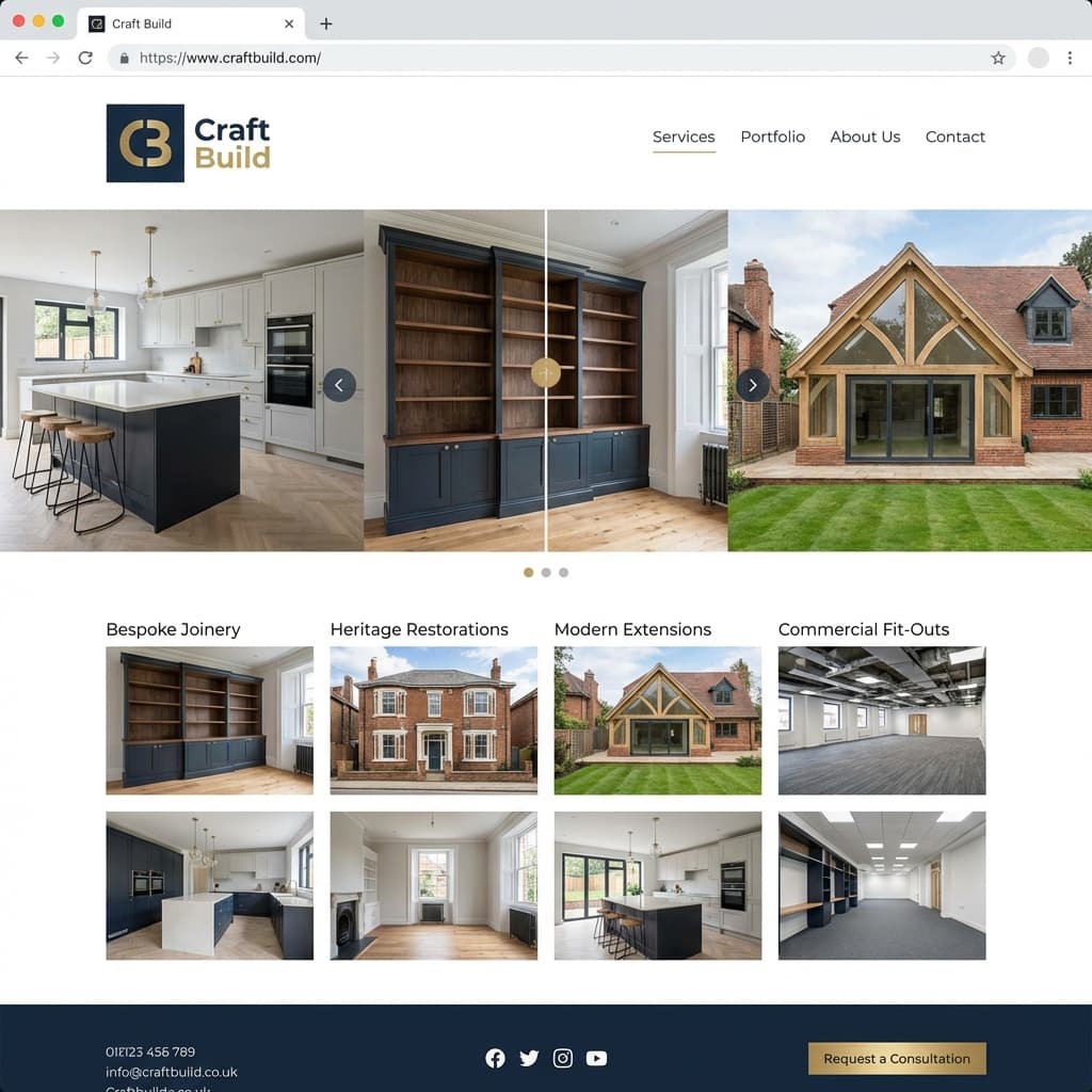 Craft Build: Multi-Page Building Services Prototype