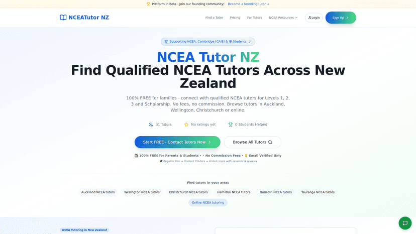 NCEATutor NZ: Full-Stack Ed-Tech Platform